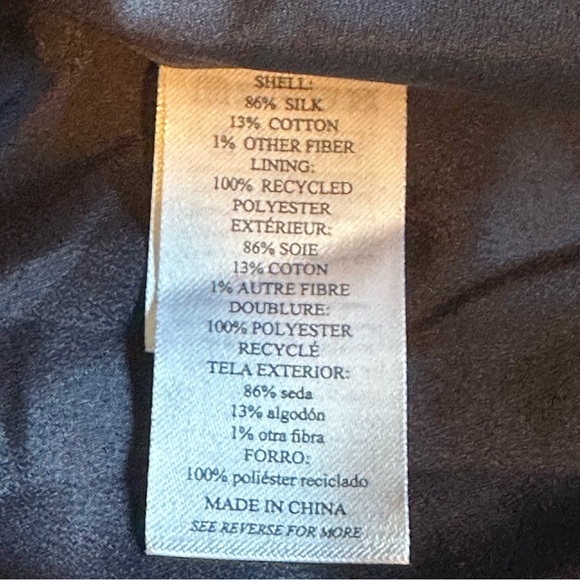 Faherty Silk Cotton Sage Wood Blouse - Stargaze Bloom  - Size Small - Picture 10 of 11